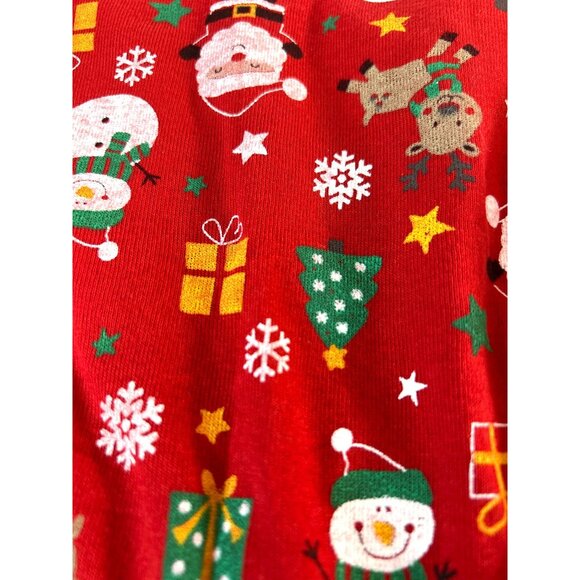 Kinnly Girls Pajama Set Christmas Snug Fit Red Multi Size 5/6 - Picture 2 of 5